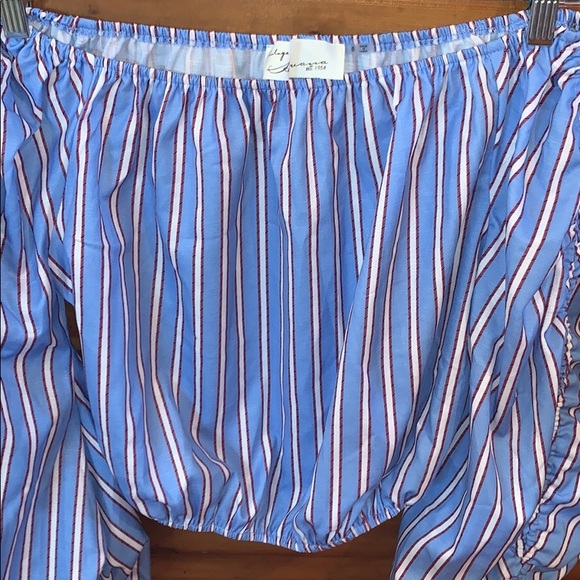 Vintage Savannah Cropped off the shoulder blouse - Picture 3 of 4